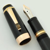 Montblanc Boheme Fountain Pen - Black, Marron Jewel, Retractable, Rose Gold Trim, 14k Medium Nib (Excellent in Box, Works Well)