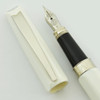 Caran d'Ache Dunas Fountain Pen - Shiny White, Chrome Trim, Medium Nib (Near Mint in Box, Works Well)
