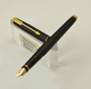 Parker 75 Fountain Pen - French, Matte Black, Fine 18k Nib (Excellent)