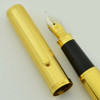 Reform (Germany) Fountain Pen - Gold Plated Barleycorn, Medium Steel Nib (Excellent, Works Well)