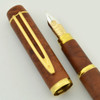 Waterman Le Man 100 Fountain Pen - "Briar Wood", Cursive Italic Medium 18k Nib (Near Mint in Box, Works Well)