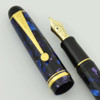 Namiki Impressions Fountain Pen - Sapphire Celluloid, 14k Broad Cursive Italic Nib (Excellent + in Box, Works Well)