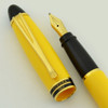 Aurora Ipsilon Fountain Pen - Yellow w Gold Trim, GP Broad Nib (Near Mint in Box, Works Well)