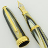 Jean Pierre Lepine Winston Fountain Pen - Olive Green/Black/White, Fine Italic (Near Mint, Works Well)