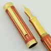 Levenger Sir Isaac Newton Fountain Pen - Rust, Gold Trim, Fine GP Nib (Superior, Works Well)