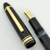 Montblanc Meisterstuck 146 Fountain Pen (1975-83) - Black w Gold Trim, Piston Fill, 14k Extra Fine Nib (Superior in Box, Works Well)