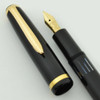 Faber-Castell 5564-F Fountain Pen - Piston Filler, Black, GP Trim, 14k Semi-flexible Fine Nib (Superior, Works Well)