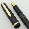 Faber-Castell 5564-M Fountain Pen - Piston Filler, Black, GP Trim, 14k Semi-flex Medium Italic Nib (Excellent, Works Well)