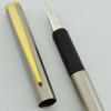Montblanc Noblesse I Slim Line Fountain Pen - Brushed Steel, GP Trim, 14k Fine Nib (Superior in Box, Works Well)