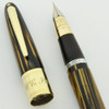 Sheaffer Lifetime Triumph - Brown Striated, Wide Cap Band, Vac-Fill, 14k Fine (Excellent +, Restored)