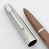 Parker 51 Aerometric Fountain Pen (1948) - Cocoa, Lustraloy Steel Cap, Medium (Excellent +, Works Well)