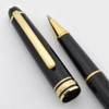 Montblanc Meisterstuck 144 Rollerball - Black, Gold Trim (Excellent, Works Well) - 10776