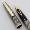 Sheaffer Silver Imperial Touchdown Fountain Pen - Sterling Diamond Design, Fine 14k Nib (Superior, Restored)