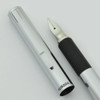 Aurora Hastil Fountain Pen - 1970s Edition, Modern Stainless Steel by Marco Zanuso, 14k Medium (Near Mint, Works Well)