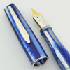 Stipula Duetto Fountain Pen - Pacific Blue, Chrome Trim, 18k Fine (Near Mint in Box, Works Well)