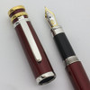 Cartier Trinity Fountain Pen - Full Size, Red Lacquer, 18k Extra Fine Nib (Excellent, Works Well)