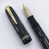 Parker Duovac Sub Deb Junior (1940) - Vacumatic , Blue Striped, Fine Nib (Excellent, Restored)