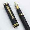 Sheaffer Grand Connaisseur Fountain Pen - Black Lacquer w GP Trim, Medium 18k Nib (Excellent +, Works Well)