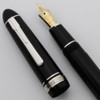 Platinum President Fountain Pen - Black, Rhodium Trim, Fine 18k Nib (Near Mint in Box, Works Well)