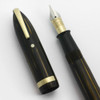 Sheaffer Balance Lifetime 1000 Fountain Pen - Brown Striated, Military Clip, Vac-Fill, Extra Fine Nib (Excellent +, Restored)