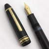 Montblanc Meisterstuck 146 Fountain Pen (1970s) - Black w Gold Trim, Piston Fill, 14c Fine Nib (Excellent + in Box, Works Well) Montblanc Meisterstuck 146 Fountain Pen (1970s) - Black w Gold Trim, Piston Fill, 14c Fine Nib (Excellent + in Box, Works Well)