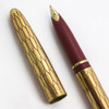 Lady Sheaffer IX Skripsert Fountain Pen 1960s - Gold Red Tulle, Medium Nib (Excellent, Works Well)