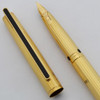 Waterman Directeur General CF Fountain Pen (1970s) - Striped, Gold PLated, 18k Fine (Superior, Works Well)