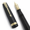 Parker Vacumatic Major Fountain Pen (1946) - Azure Pearl, 14k Medium Nib (Excellent, Restored)