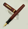 Supremacy Fountain Pen - Oversized, Brick Red, Wet Noodle 14K Warranted #8 Nib (Superior, Restored)