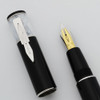 Delta Icon Fountain Pen - White & Black, Fine 18k Fusion Nib (Superior, Works Well)