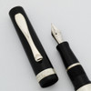 Visconti Moonlight Voyager Fountain Pen - Black Lucite with Sterling, 14k Fine Nib (Excellent +, Works Well)