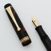 Parker Duofold Streamline Fountain Pen - Juniorette, Burgundy and Black, Fine Gold Nib (Excellent, Restored)