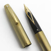 Sheaffer Imperial 827 Fountain Pen - Gold Plated Barleycorn, Fine 14k Nib (New Old Stock, Works Well)