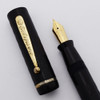Eclipse Fountain Pen - Black Lines & Squares, Flat Top, Oversize, Flexible Medium 14k Nib (Excellent, Restored) Eclipse Fountain Pen - Black Lines & Squares, Flat Top, Oversize, Flexible Medium 14k Nib (Excellent, Restored)