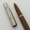 Parker 51 Aerometric Fountain Pen (1951) - Cocoa, Lustraloy Cap, Fine 14k Nib (Excellent +, Works Well) - 14158