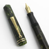 Wahl Eversharp Fountain Pen - Slender Full Size, Green Marble, Flexible Fine Nib (Very Nice, Restored)