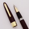 Sheaffer Valiant Touchdown Fountain Pen (Rare) - Burgundy, 14k Triumph Music Nib (Excellent +, Restored)