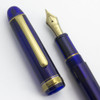 Platinum 3776 Century Fountain Pen - Chartres Blue w Gold Trim, 14k Ultra Extra Fine Nib (Superior, Works Well)