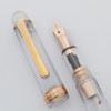 Platinum 3776 Century LE Fountain Pen - Nice (Clear Frosted) w Rose Gold Trim, 14k Medium Nib, Maki-e Converter (Near Mint, Works Well)