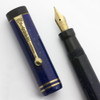 Parker Duofold Junior Fountain Pen (1920s) - Lapis Lazuli, Flexible Nib (Excellent, Restored)