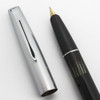 Aurora 88P Fountain Pen - Black w/ Chrome Cap, Piston Fill, Medium 14k Nib (Excellent, Works Well)