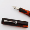 PSPW Prototype Fountain Pen - Oversize. Black and Amber Semi-Transparent, with Clip, JoWo #6 Nibs