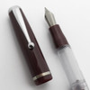 Stipula Splash Fountain Pen - Bordeaux, Demonstrator, Piston Fill, V-Flex Nib (Superior, Works Well)