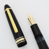 Montblanc Meisterstuck 146 Fountain Pen (1990s) - Black w Gold Trim, Piston Fill, 14k Fine Nib (Excellent, Works Well) - 15201