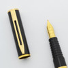 Waterman Laureat I Fountain Pen - Black Lacquer, Medium Nib (Near Mint, Works Well)