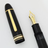Montblanc Meisterstuck 149 Fountain Pen (1960s) - Basic Black, Piston Fill, Tri-tone 18c Medium Nib (Excellent, Works Well)