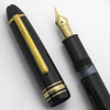 Montblanc Meisterstuck 146 Fountain Pen (1975-83) - Black w Gold Trim, Piston Fill, 14k Fine Nib (Excellent, Works Well)
