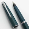 Parker 45 Arrow Fountain Pen - Teal, CP Trim, Extra Fine Nib (Very Nice, Works Well)