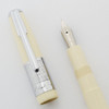 Recife Baby Press Fountain Pen - Cream, Cartridge Filler, Fine Steel Nib (Near Mint, Works Well)
