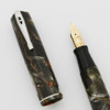 Waterman 3V Fountain Pen - Grey w Brown Flecks, Fine Account Nib (Excellent, Restored)